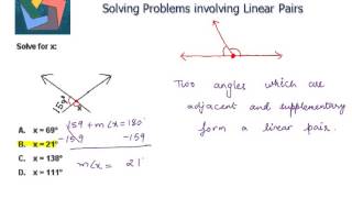 Solving Problems involving Linear Pairs