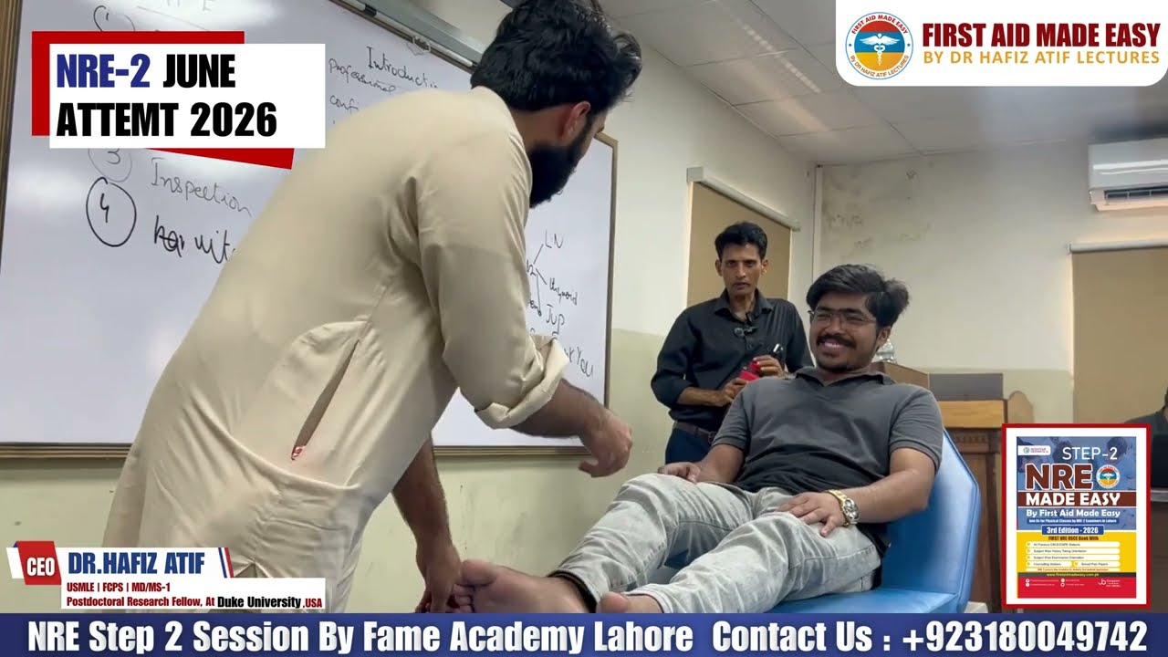 NRE-2 June 2026 Session – First Aid Made Easy Academy Lahore #drhafizatif #pmdc #nre #nrestep2