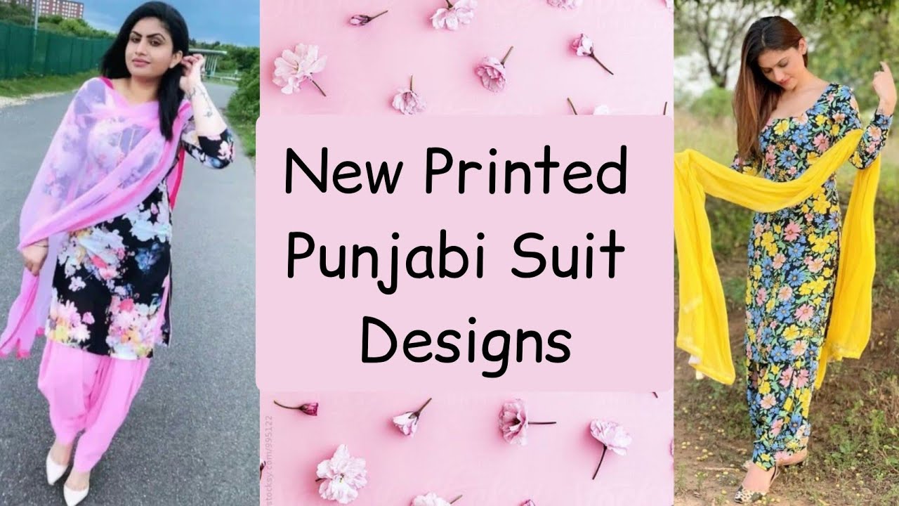 Hot Pink White Floral Printed Punjabi Suit – Lashkaraa