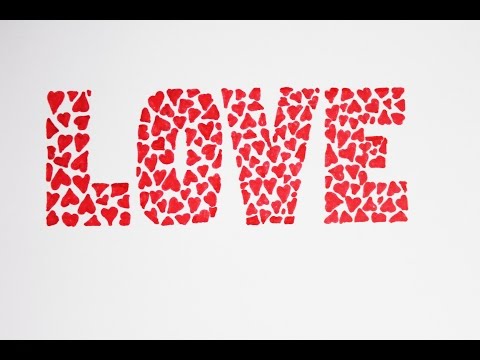 Уроки рисования.  ИДЕЯ надписи LOVE за 5 минут  | День святого Валентина | Art School