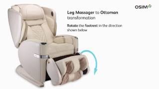 OSIM uLove Massage Chair: Different Footrest Positions screenshot 5