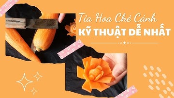 Hướng Dẫn Làm Hoa Cà Rốt Chẻ Cánh Bài Kỹ Thuật Dễ Nhất | Mẹ Bảo Hân