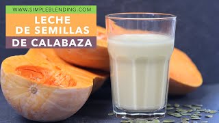 BEBIDA VEGETAL DE SEMILLAS DE CALABAZA | Con semillas enteras crudas | Leche de semillas de calabaza