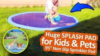 COOL OFF in Jecoo 95" Splash Pad for Kids & Dogs. Non Slip Sprinkler Dog Pool & Kids Splash Pad screenshot 2