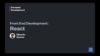 Frontend Development Lecture: React - Getting Started