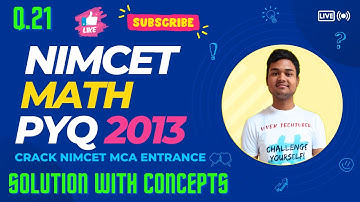 #21 PYQ Of Trignometry 2013 || Nimcet PYQ || MATH || MCA Entrance Exam|| Vivek Techtuber