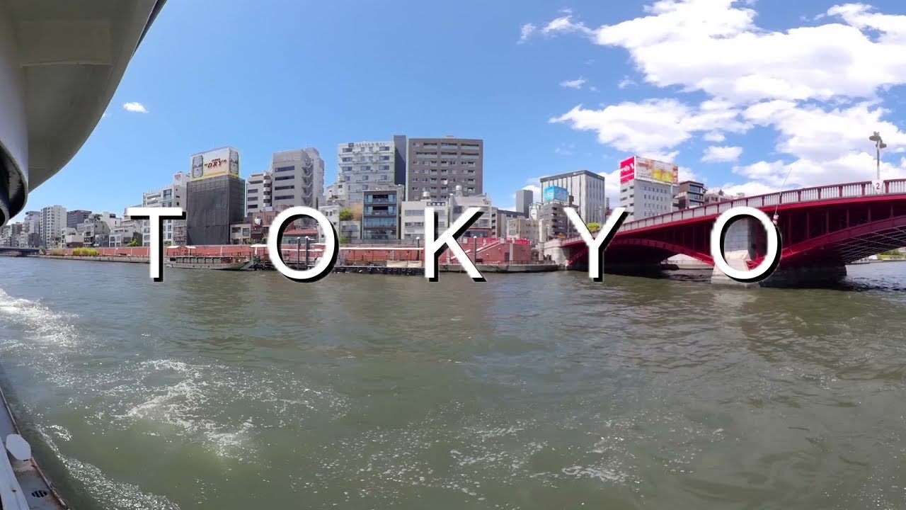 Tokyo River Cruise Water Bus Mizube Boat【4K 360° VR】