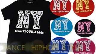 【team TEQUILA kids】カラーTシャツ　NYロゴヒョウ柄 キッズダンス衣装TSSHOUSE