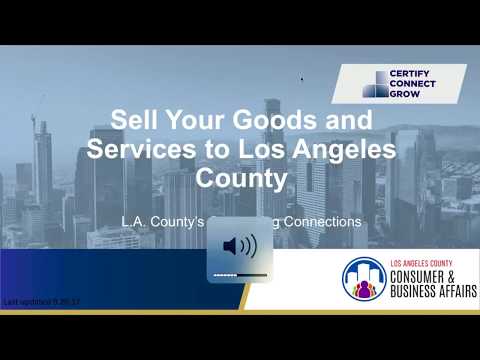 Sell Your Goods and Services to L.A. County!