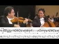 Dvorak's Humoresque by Yo-Yo Ma and Itzhak Perlman (scrolling sheet music transcription)