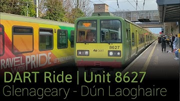 Ride Onboard IÉ DART 8520 class number 8627 | Glenageary - Dún Laoghaire.