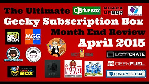 The Ultimate Geeky Subscription Box Month End Review - April 2015