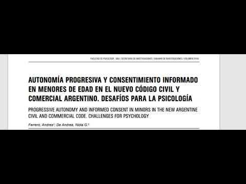 Autonomia Progresiva y Consentimiento informado en menores de edad