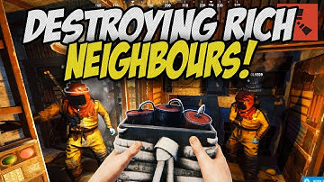 DESTROYING my RICH NEIGHBOURS! - Rust Co-op Survival Gameplay