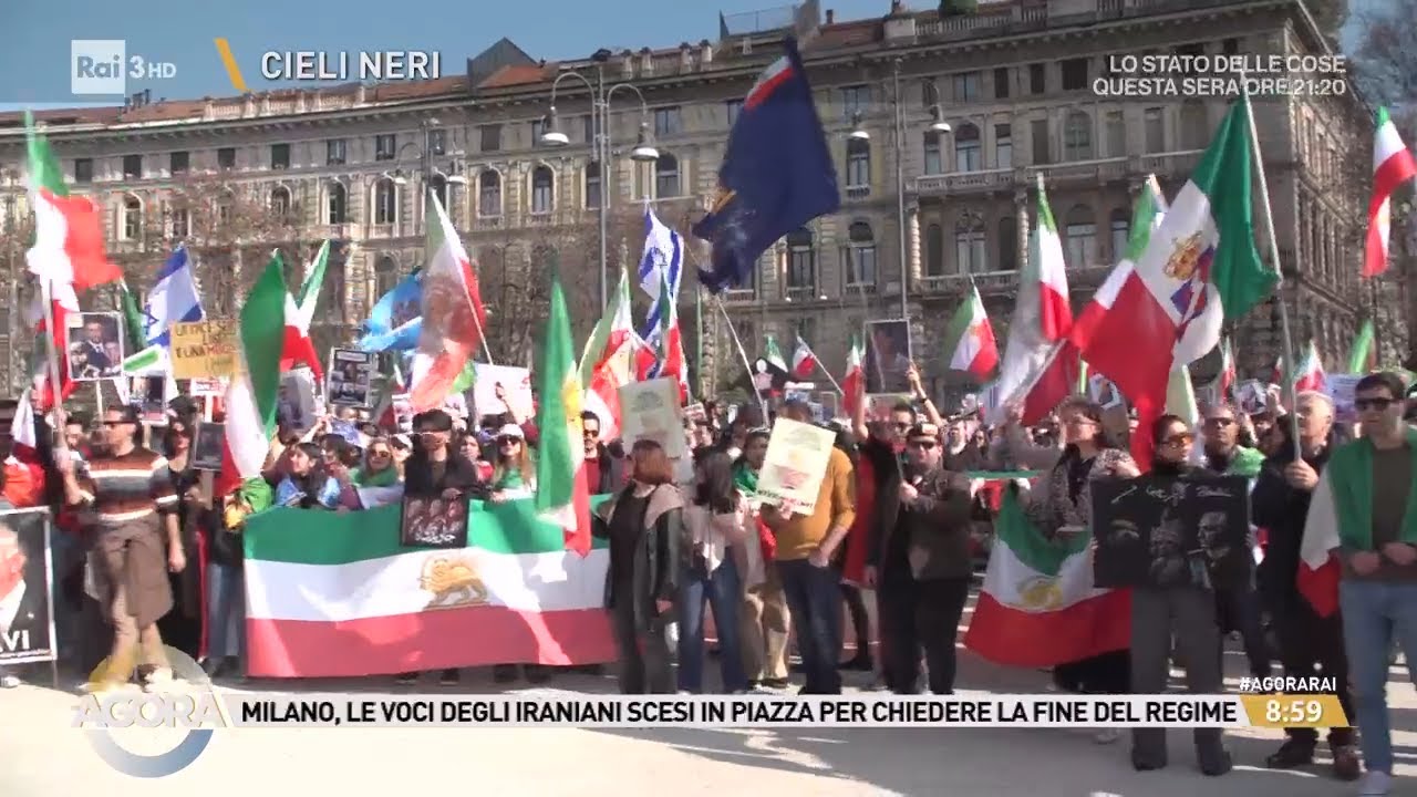 Iraniani a Milano sostengono attacco contro il regime - Agorà 09/03/2026