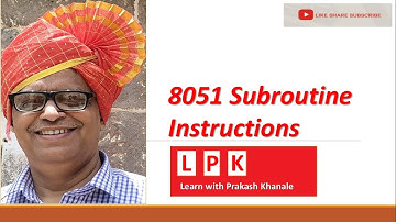 8051 Subroutine Instructions
