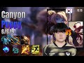 Canyon Jungle Poppy vs Lee Sin lol KR solo rank Full Game 16.10 | 캐니언 뽀삐 vs 리 신