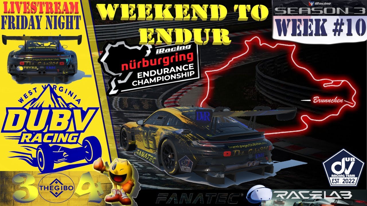 🎮DVR PRESENTS:   🎮  IRACING   🏆 NEC 6 HR - EVENT #6 - ROUND #3   🎥 PSVR2 BROADCAST