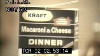 Vintage Kraft Macaroni and Cheese Commercials (stock footage / archival footage)