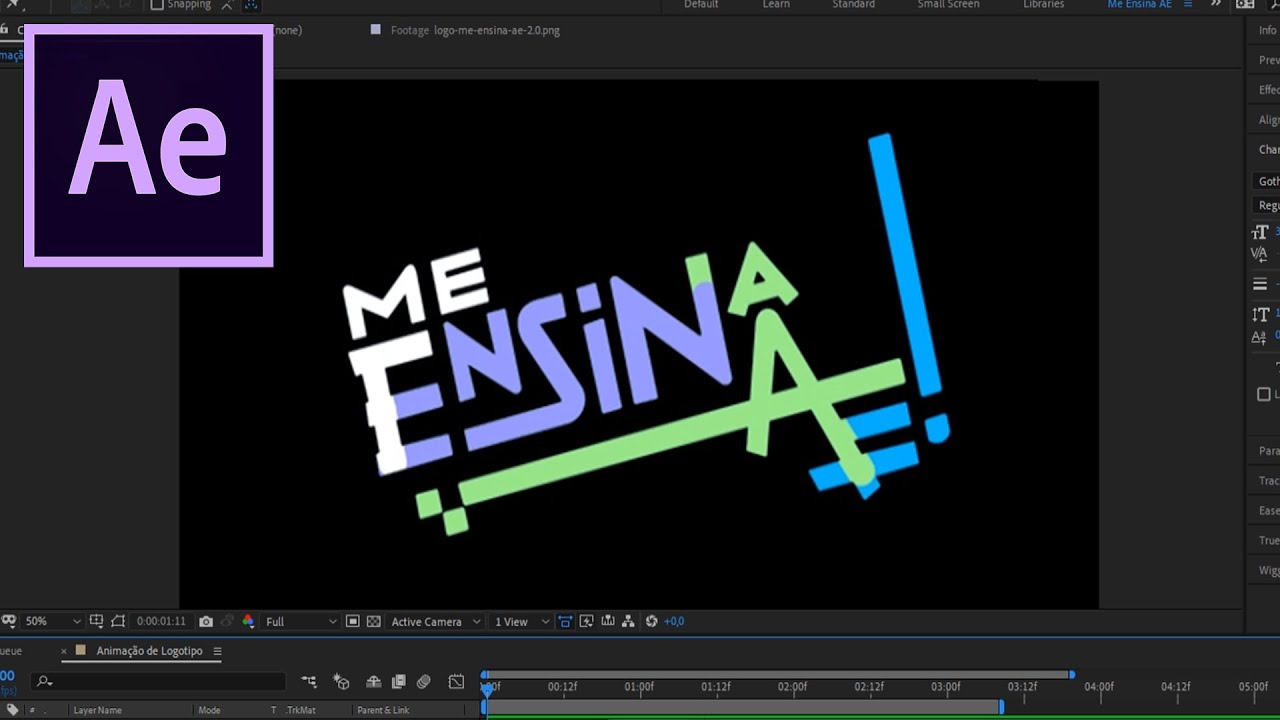 ANIMAÇÃO DE LOGOTIPO COM TEXTO no AFTER EFFECTS bem FÁCIL! - YouTube