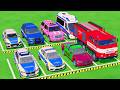 VUS GAME - TRANSPORTING POLICE CARS, FIRE DEPARTMENT, AMBULANCE VEHICLES WITH TRUCKS - FS22 #516