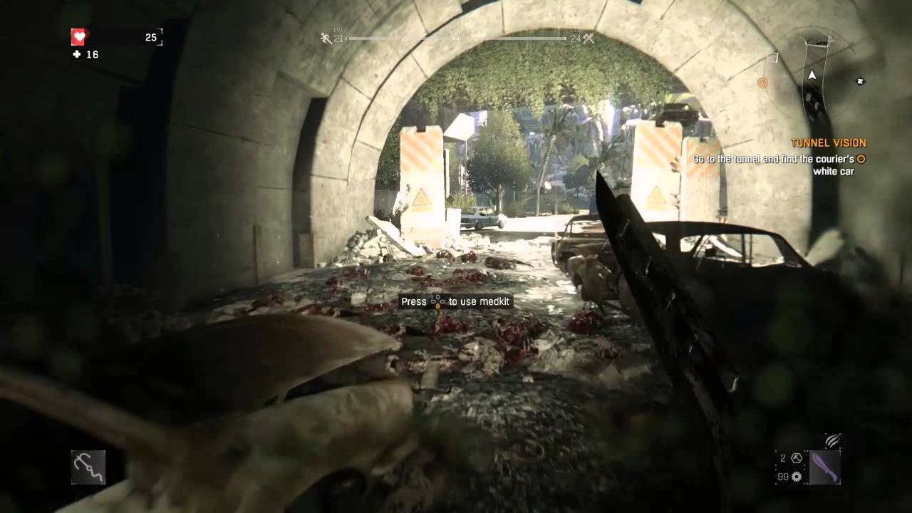 Duke smidig Wrap Dying Light TUNNEL VISION go to the tunnel and find the courier's whtte car  - YouTube