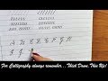 Calligraphy Alphabets | Pencil Calligraphy for Beginners | Uppercase Alphabets | Capital Letters