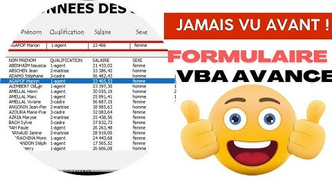 Excel-VBA Avancé - Comment créer un formulaire de saisie avancé !