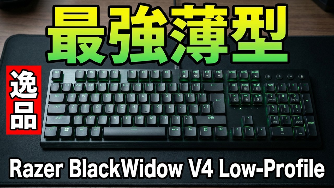 Razer's Ultimate Slim Model] Razer BlackWidow V4 Lowprofile