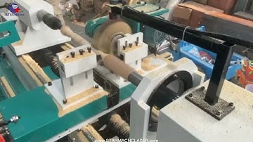 STARMA CNC wood lathe turning machine with auto feeding
