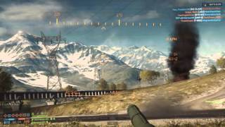 Battlefield 4  Tank Owning A Helicopter EPIC!!! Squad wiped multi kill!