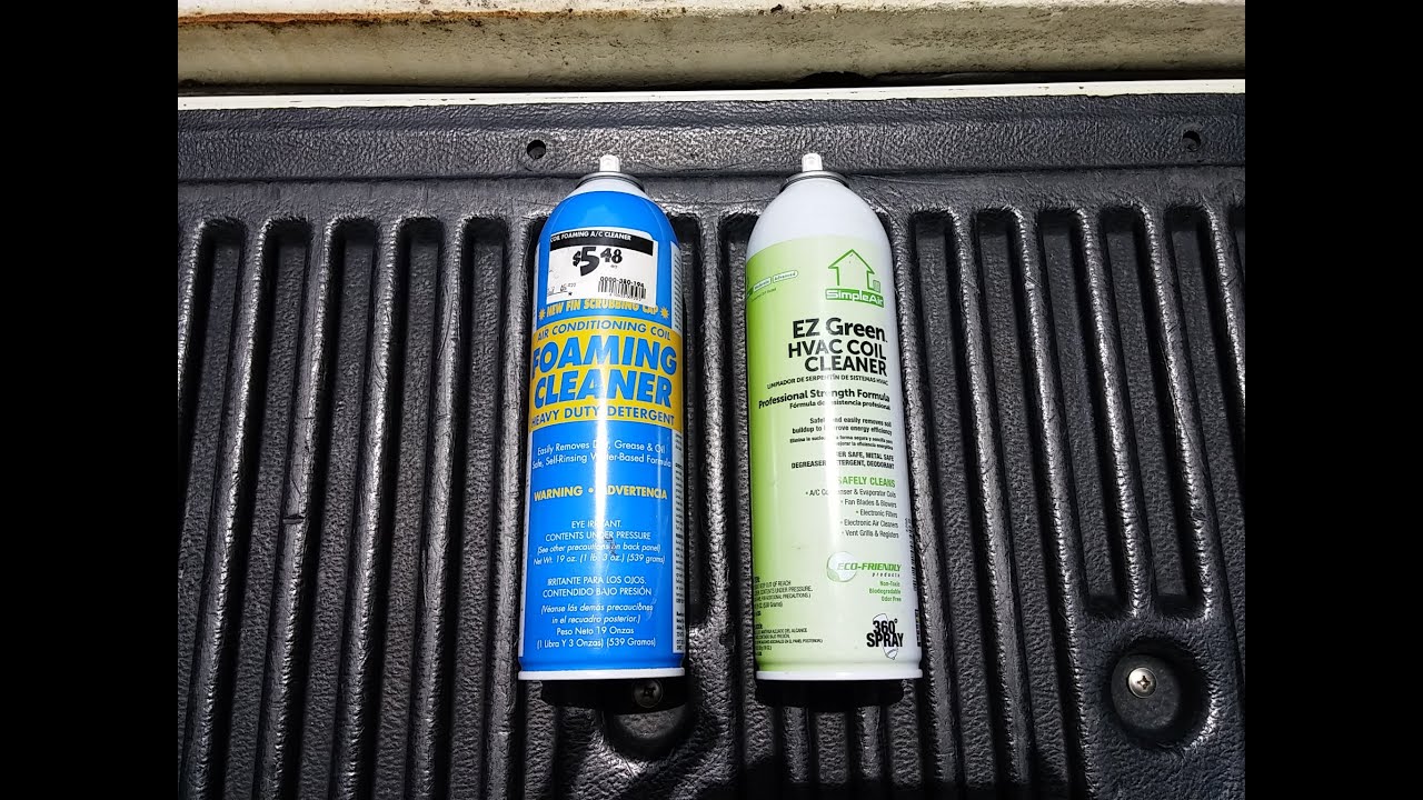 CRC FOAMING COIL CLEANER VS. VERY NASTY A/C COIL !!! 