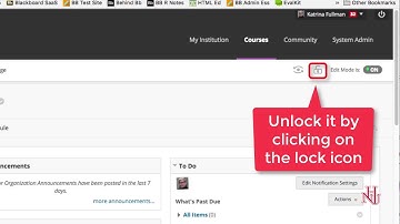 Unlock Your Blackboard Course for Students