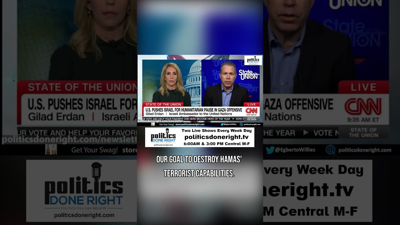Israeli UN Ambassador Denies Gaza Humanitarian Crisis