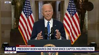 WATCH LIVE | PRES. BIDEN MARKS 1 YEAR SINCE CAPITOL RIOT | 1 YEAR LATER | FOX 5 DC
