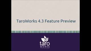 TaroWorks 4 3 Feature Preview