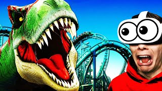 Riding T-REX ROLLER COASTER In VR screenshot 5