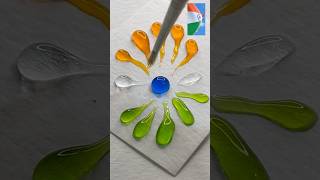 dian🇮🇳Flower🌼#india flag colour mixing #art #satisfying #youtubeshorts #viralshorts #colors #flag