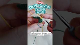 How to Crochet: Make a Double Crochet Increase (inc-dc) | CrochetWorm  #crochetworm #incdc
