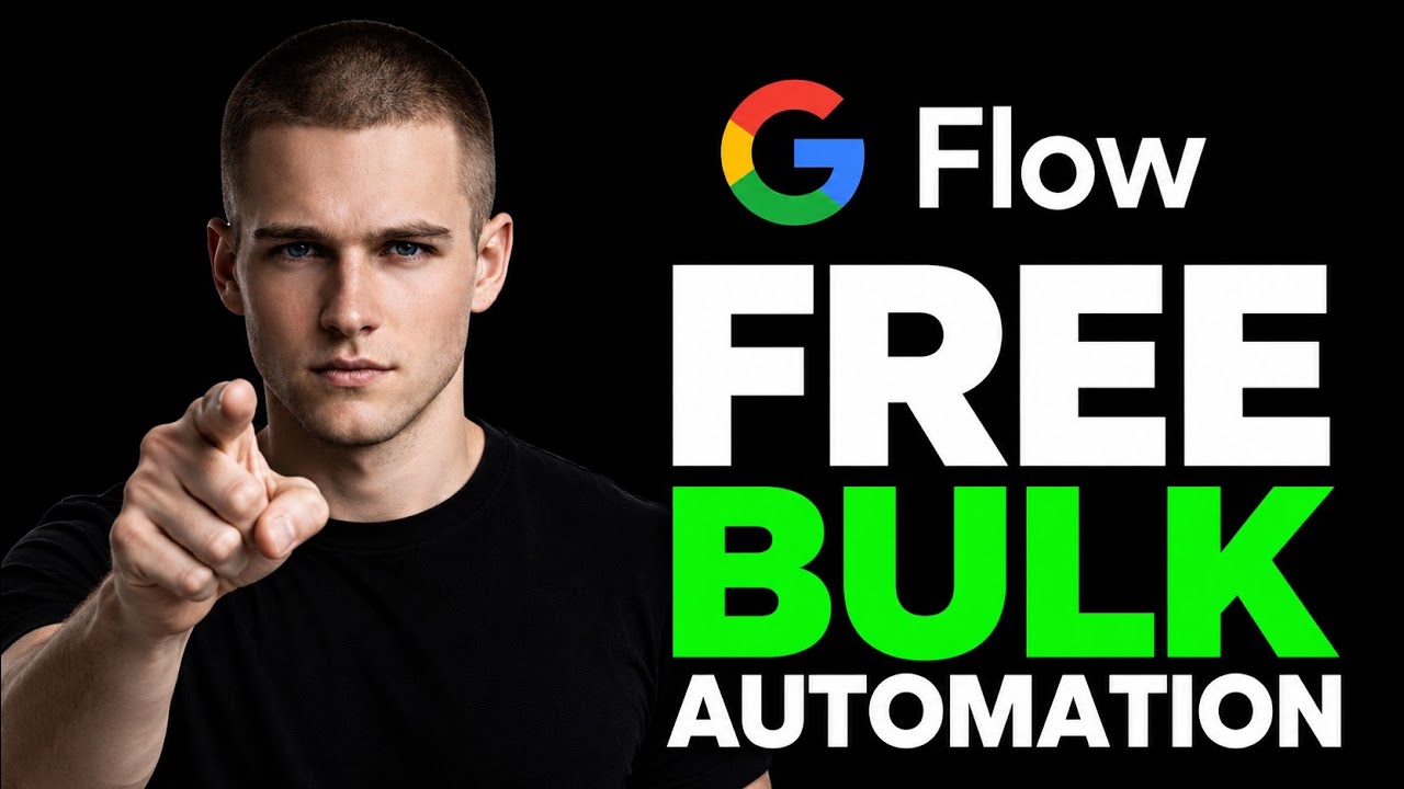 Josephs AI thumbnail about automating Google Flow for bulk media generation