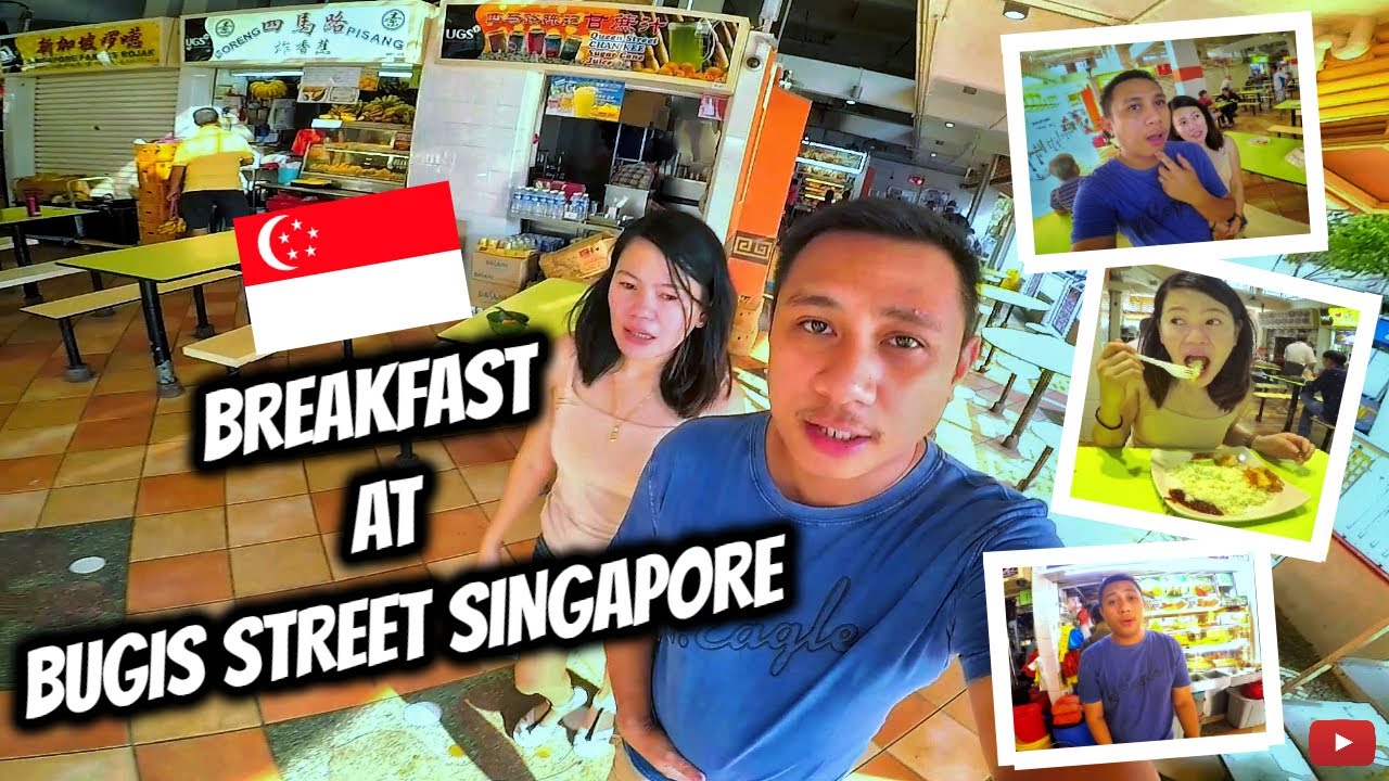Singaporean Breakfast in Bugis Street Singapore tried by Filipino