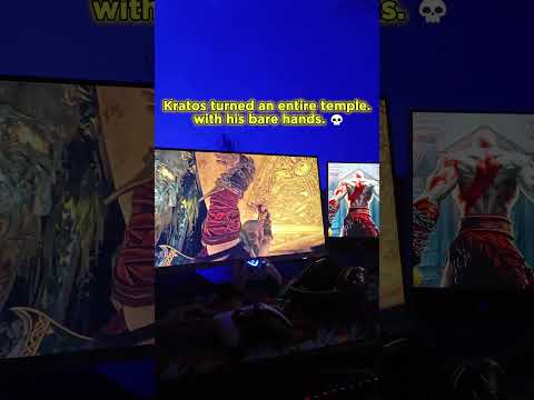 Kratos casually flips whole temple showing his brute force strength 💪🏻 God of war 2018 Ps5