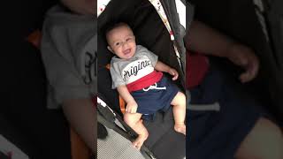 Babys Excitement . In The Biggest Airport Of The World