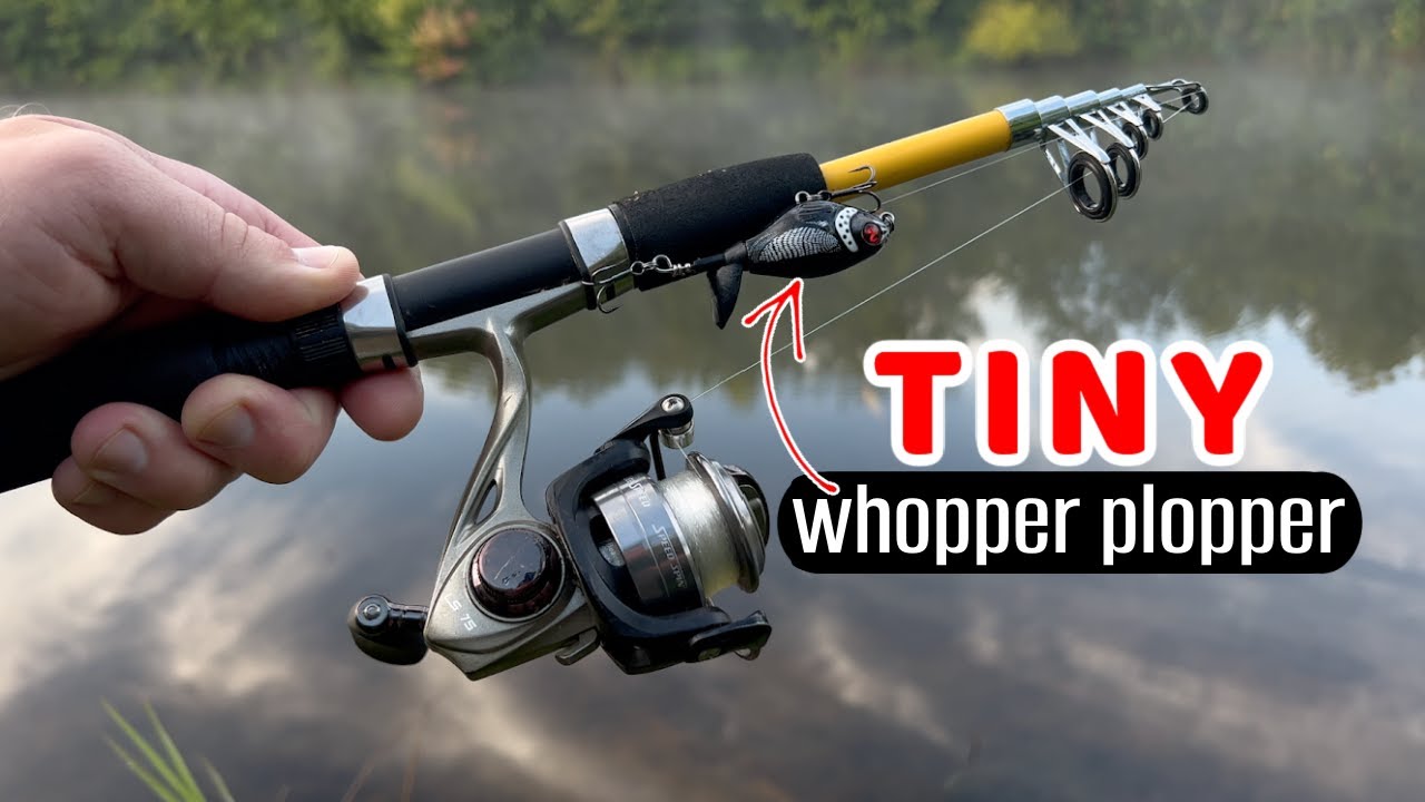 Bass Fishing With the SMALLEST Whopper Plopper 