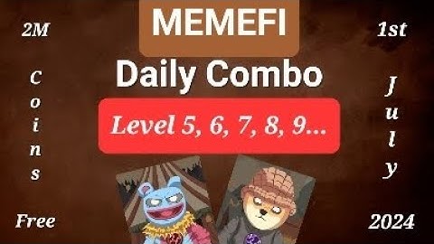 Memefi Daily Combo | 1st July | Level 5, 6, 7... |  #today #cryptoairdrop #taptomine