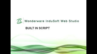Tutorial Create Built In Script Using Wonderware Indusoft
