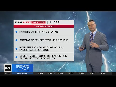 Strong To Severe Storms Possible Thursday x Friday In North Texas