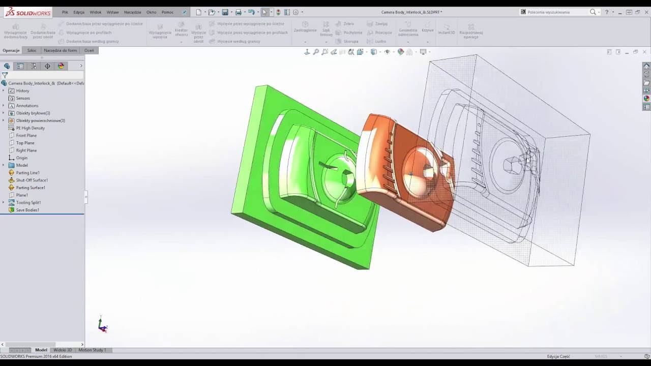 Projektowanie form wtryskowych w SOLIDWORKS