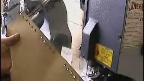 17-F Automatic electric eyeleting machine to punch and set two eyelets simultaneously