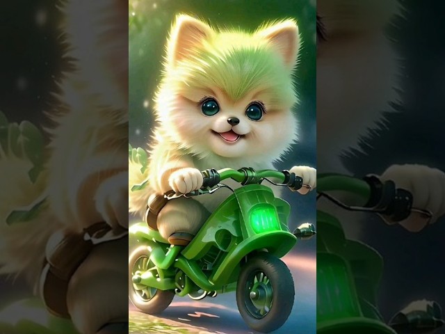ll A dog driving a motorcycle 🥰😍 ll whatsapp status shorts ll 😩 class=